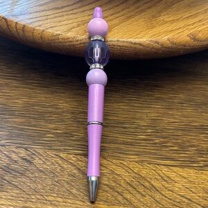 Purple and Pink Beaded Pen